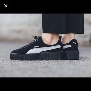 Fenty x Puma Creepers - Black Suede with Gray Stripe